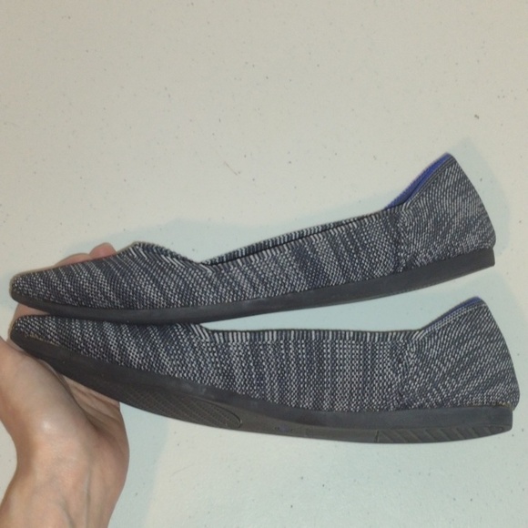 Rothy's The Point Gray Marled Comfort Textile Ballet Women’s Size 9.5 - Picture 8 of 12